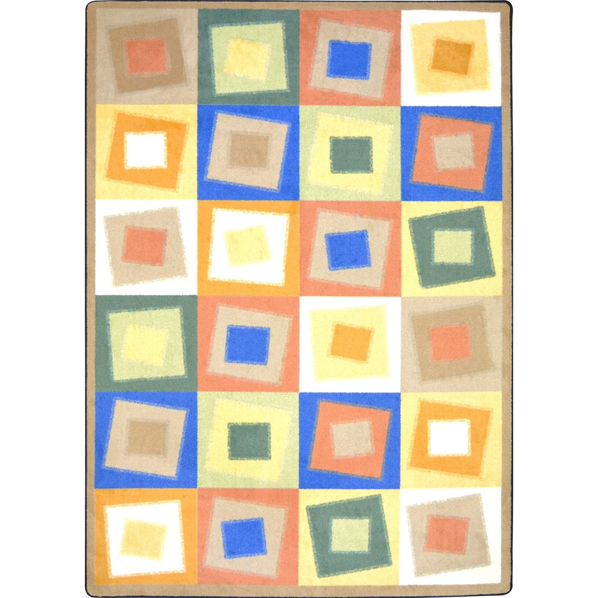 Off Balance 5'4" x 7'8" area rug in color Softs