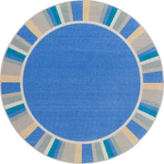 Off the Cuff 5'4" Round area rug in color Light Blue