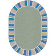 Off the Cuff 10'9" x 13'2" Oval area rug in color Sage