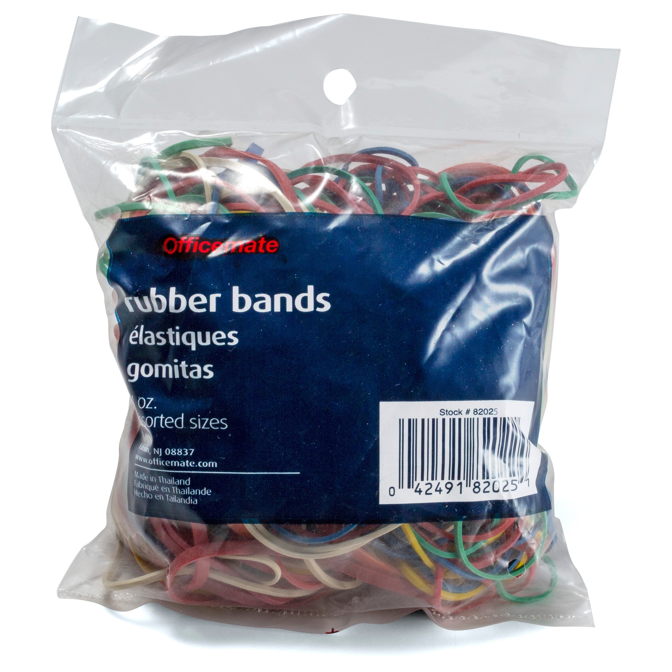 Rubber Bands, 4 Oz, Assorted Sizes and Colors