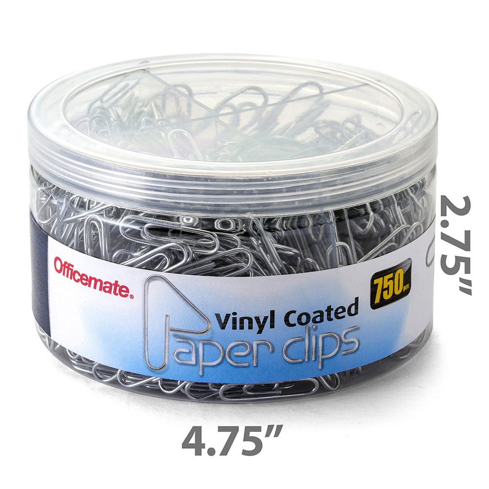 750 Paper Clips, Assorted Sizes, Reusable Storage Tub