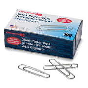 Paper Clips, Giant Non-Skid Gem, 100/Box