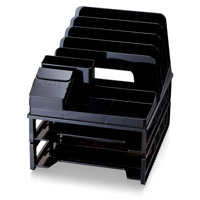 Sorter/Organizer w/Pop-Up Note Dispenser and 2 Front Load Letter Trays