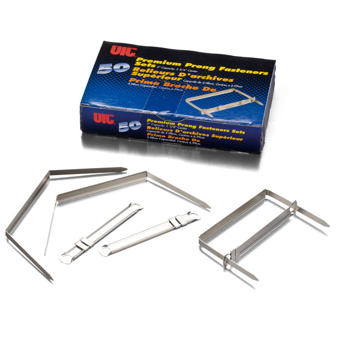 Fasteners, Premium Prong, 2" Capacity, Complete Set, 2.75" C To C