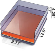 Stackable Letter Trays, Made from Recycled Bottles, 2PK
