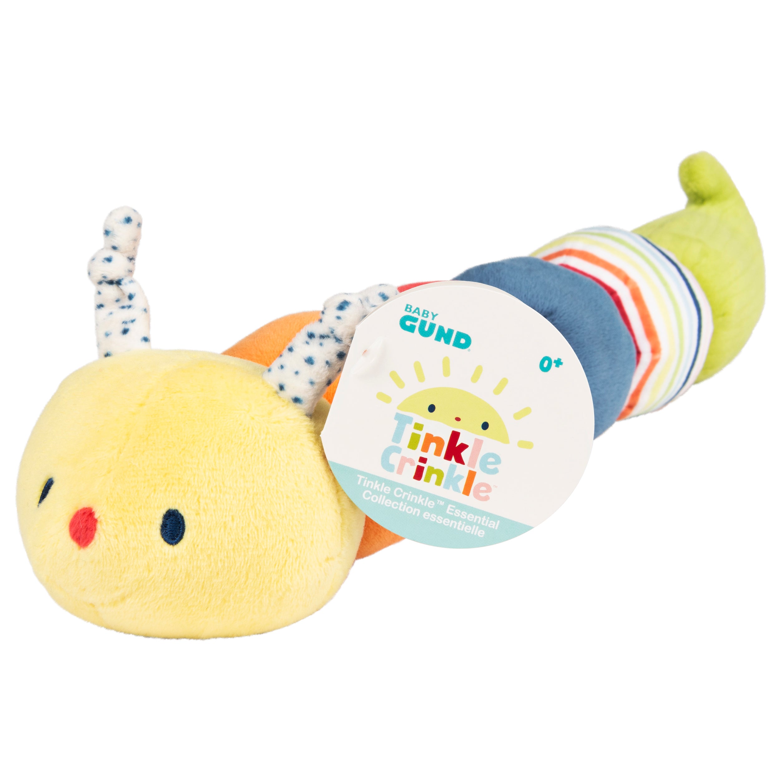 Baby GUND Tinkle Crinkle Collection Essential Caterpillar Stuffed Animal Sensory Plush, 14”