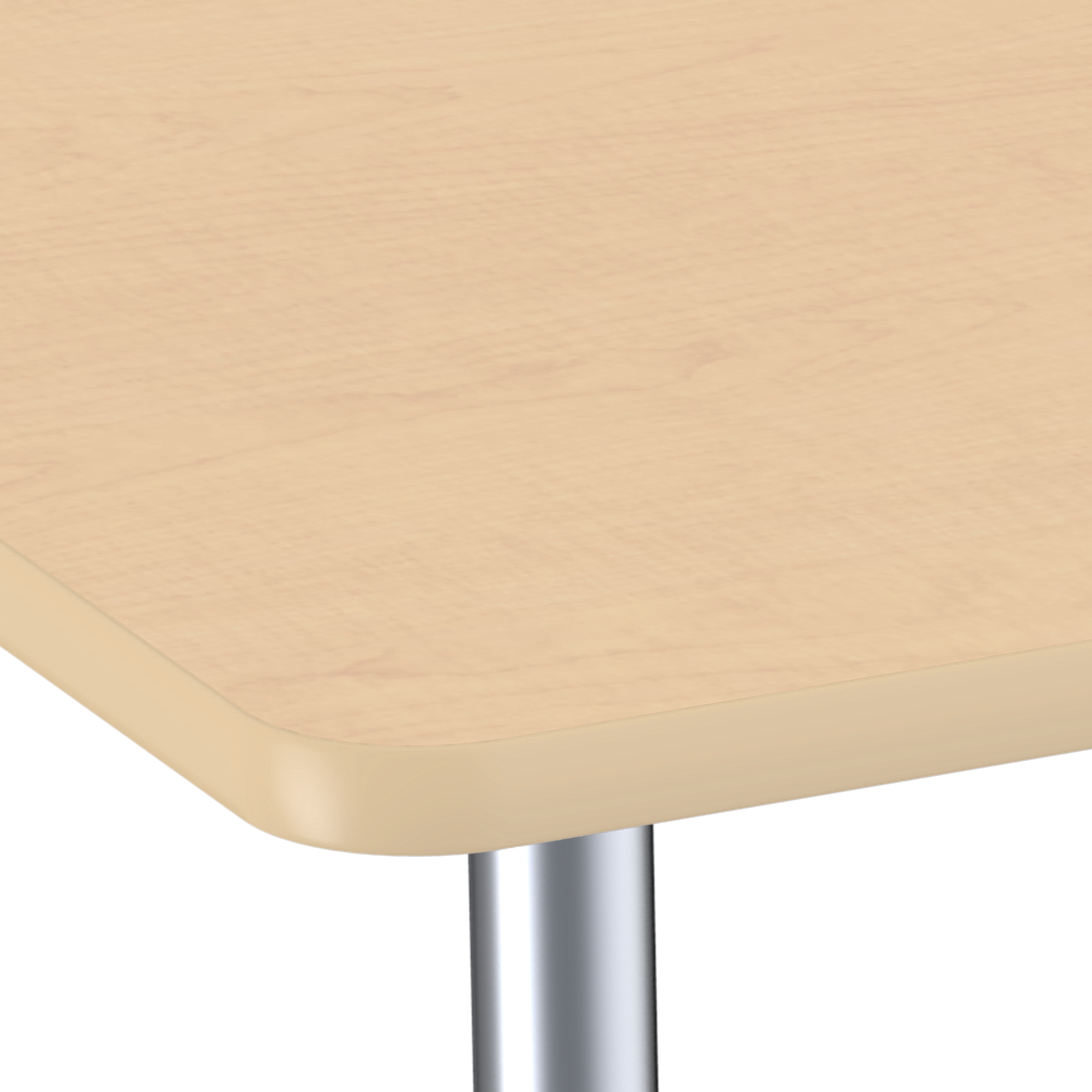 30" x 48" Rectangle T-Molding Activity Table with Adjustable Super Legs - Maple/Maple/Silver