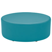 Pro Series Upholstered 30" Round Ottoman 12" Height - Teal