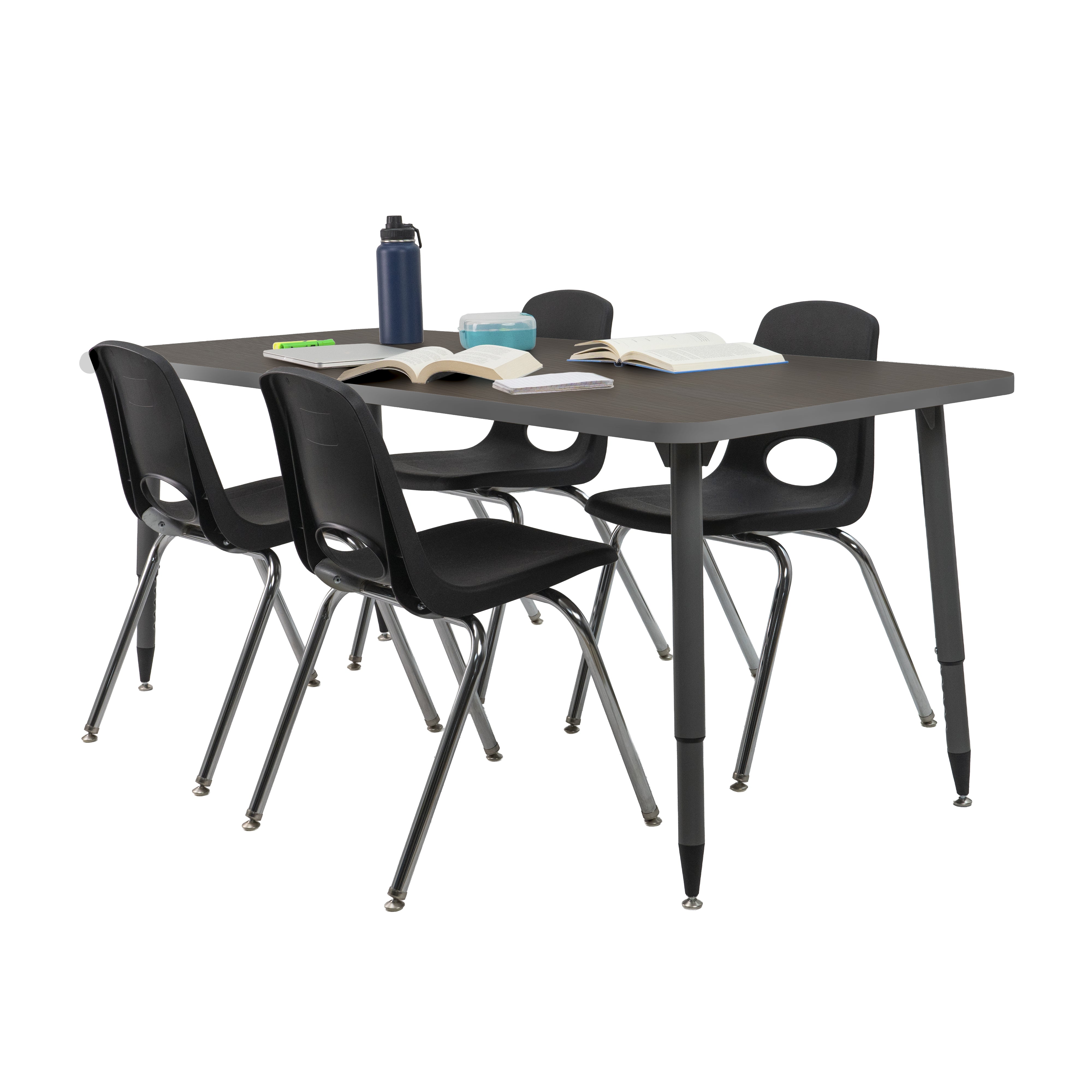 Adapte 30" x 72" Rectangle Activity Table with Adjustable Tapered Legs - Cosmic Strandz/North Sea
