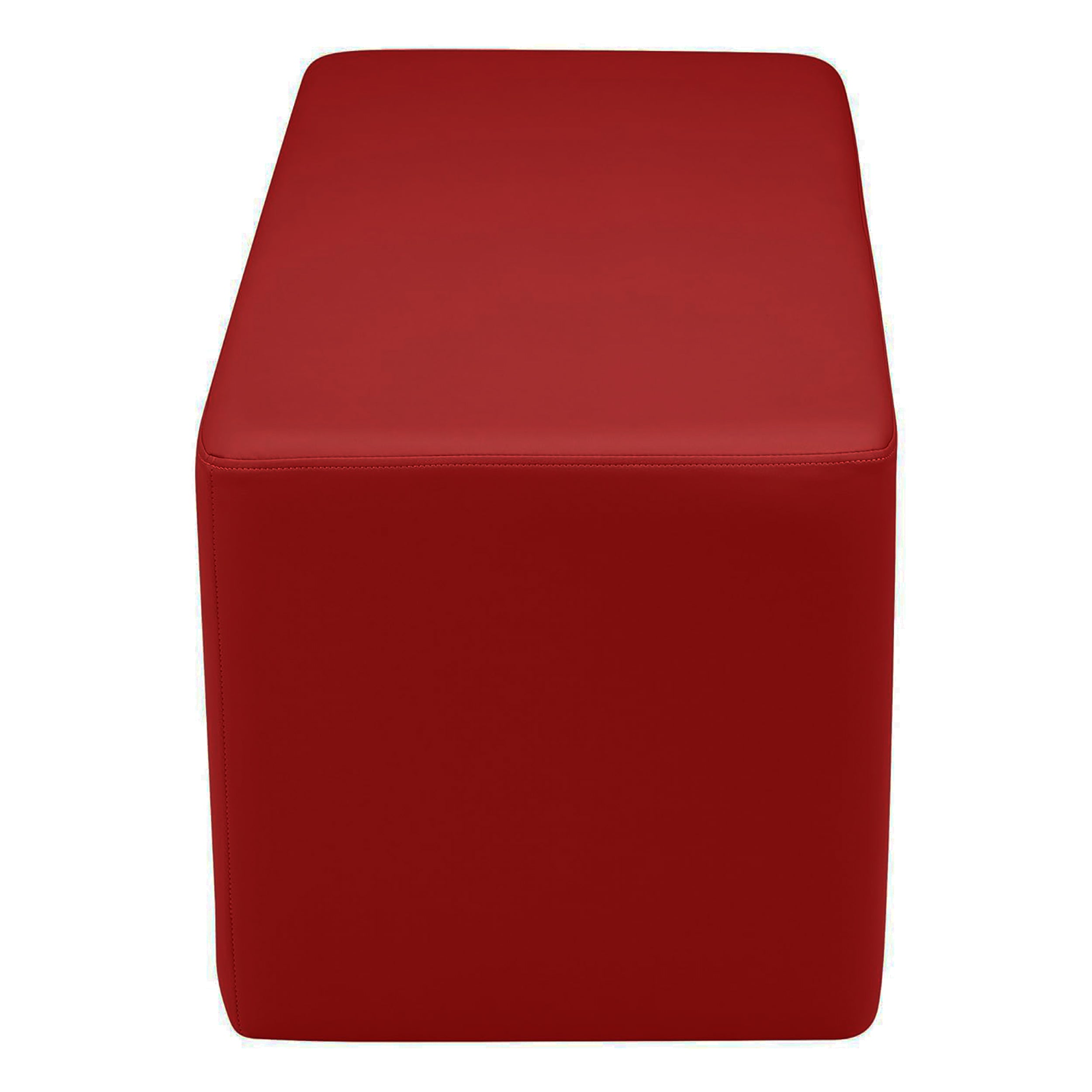 Pro Series Upholstered Rectangle Ottoman 18" Height - Crimson