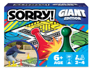 Giant SORRY! Classic Family Board Game Indoor Outdoor Retro Party Activity Summer Toy with Oversized Gameboard, for Adults and Kids Ages 6 and up