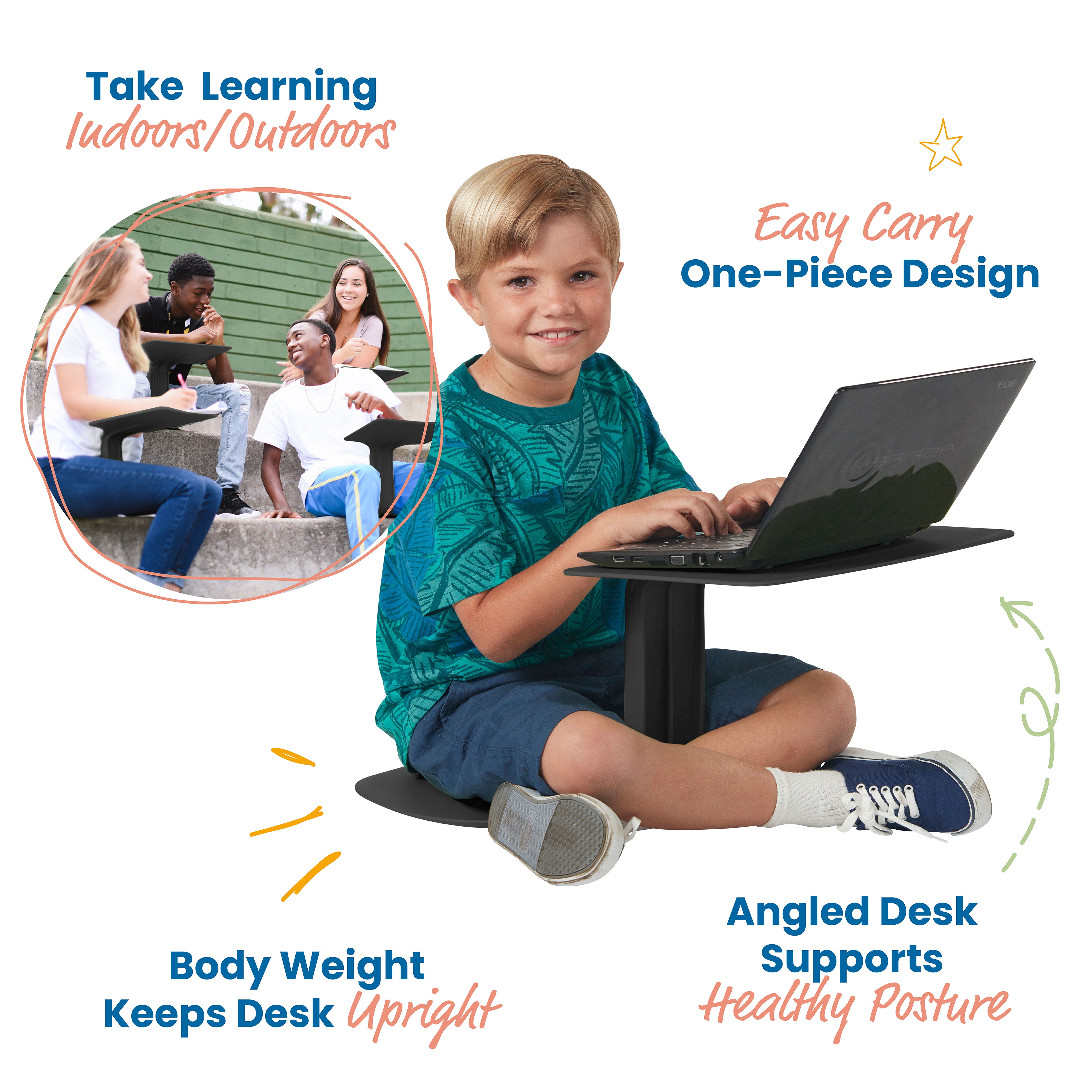 The Surf Portable Lap Desk 10-Pack - Black