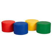 SoftScape 18" Round Ottoman 12" Height, 4-Piece - Assorted