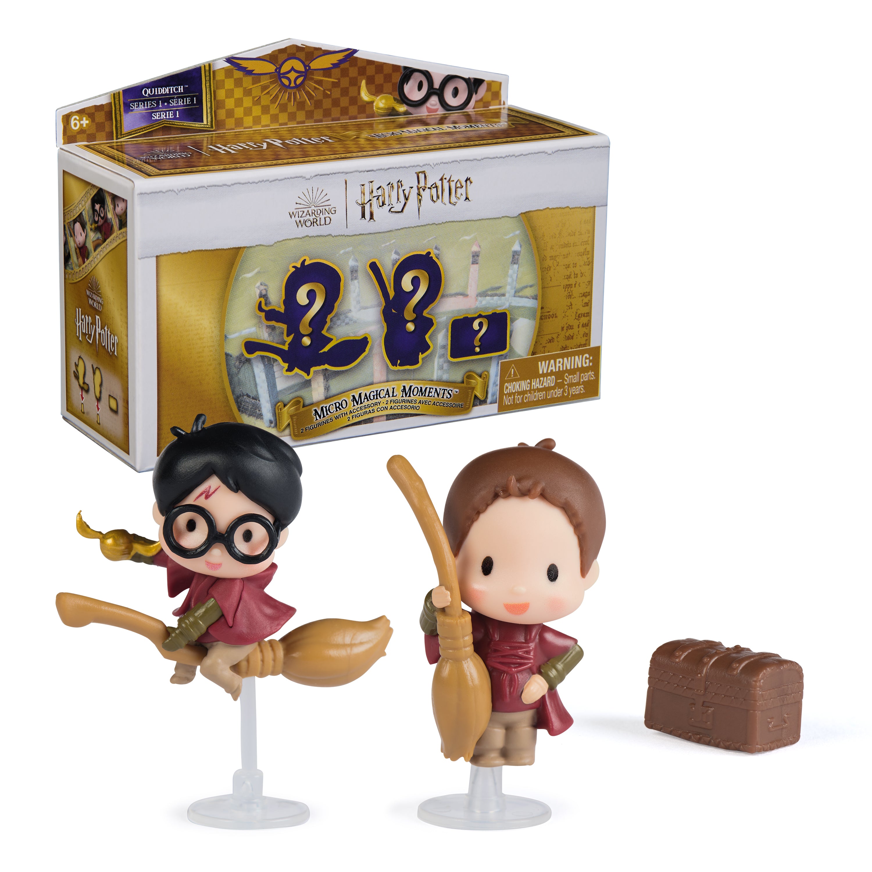 Wizarding World Harry Potter, Micro Magical Moments Quidditch 2-Pack Surprise Blind Box Figures Styles May Vary, 1.5-inch, Kids Toys for Ages 6+