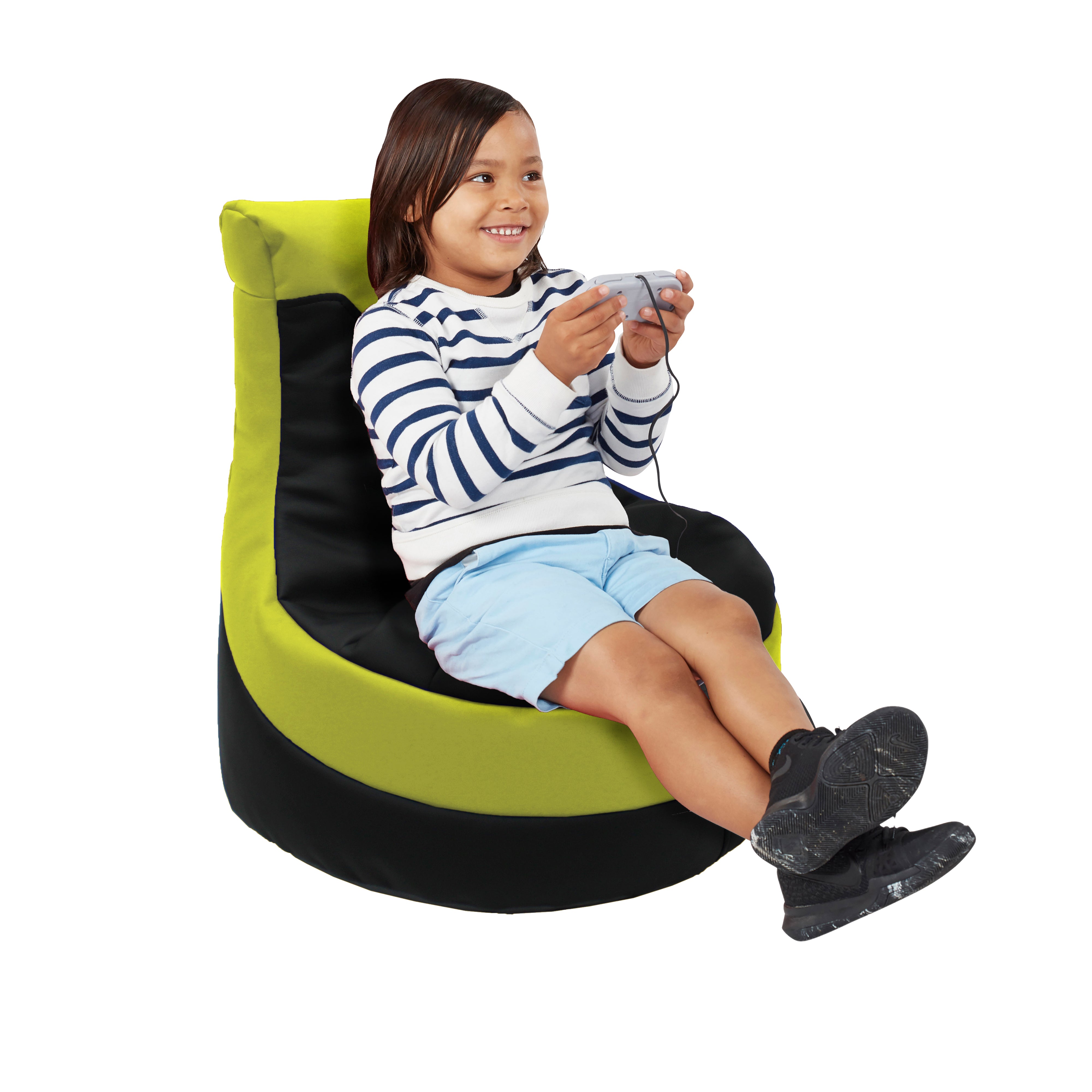 SoftScape Little Gamer Bean Bag - Black/Lime