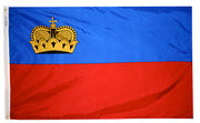 Liechtenstein Flag 2x3 ft. Nylon SolarGuard Nyl-Glo 100% Made in USA to Official United Nations Design Specifications.