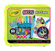 Crayola Neon Art Case (50+pcs), Neon Paint, Neon Markers & Crayons, Kids Glow in the Dark Art Set, Gifts for Boys & Girls, 5+