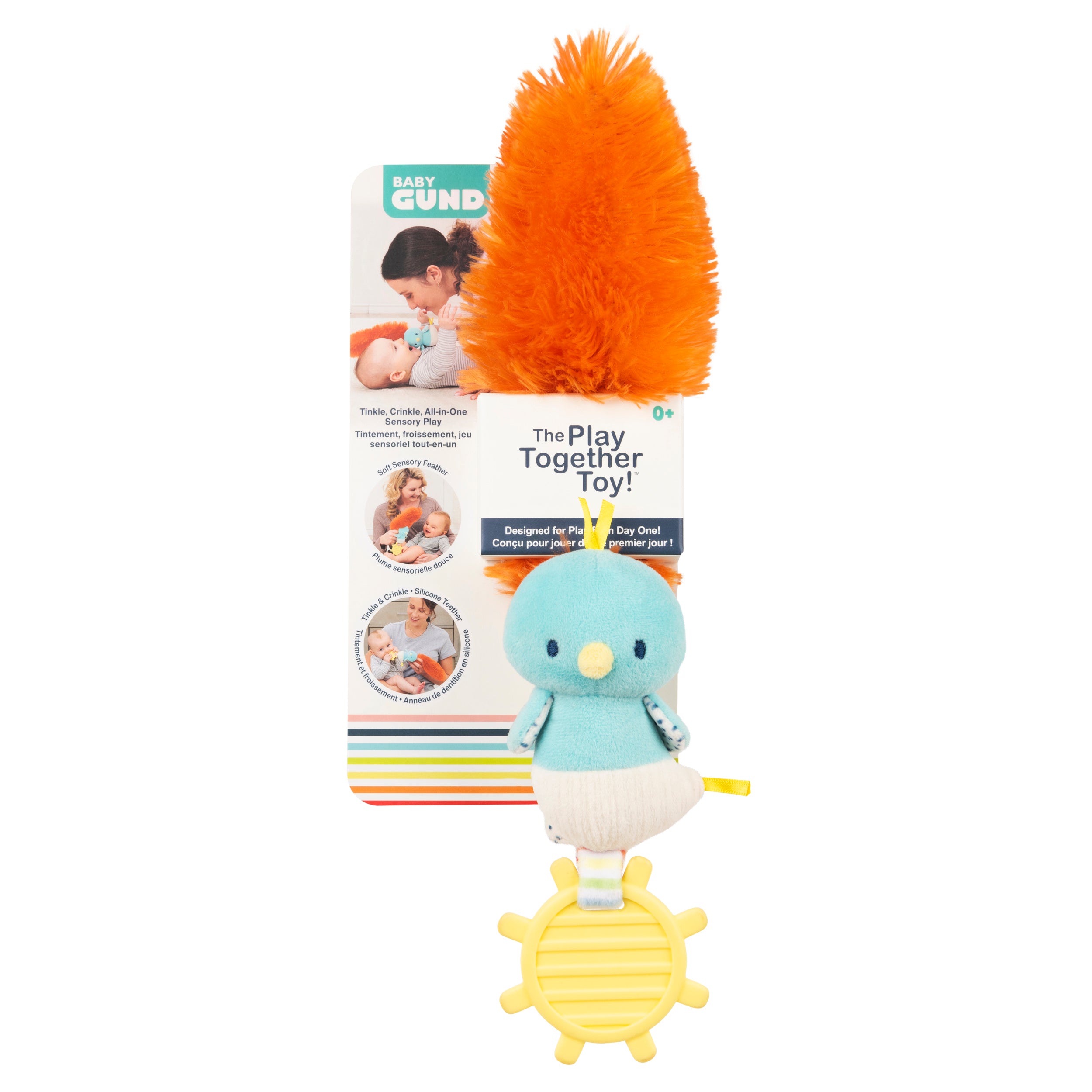 Baby GUND Tinkle Crinkle Collection The Play Together Toy Birdie Stuffed Animal Sensory Plush, 12"