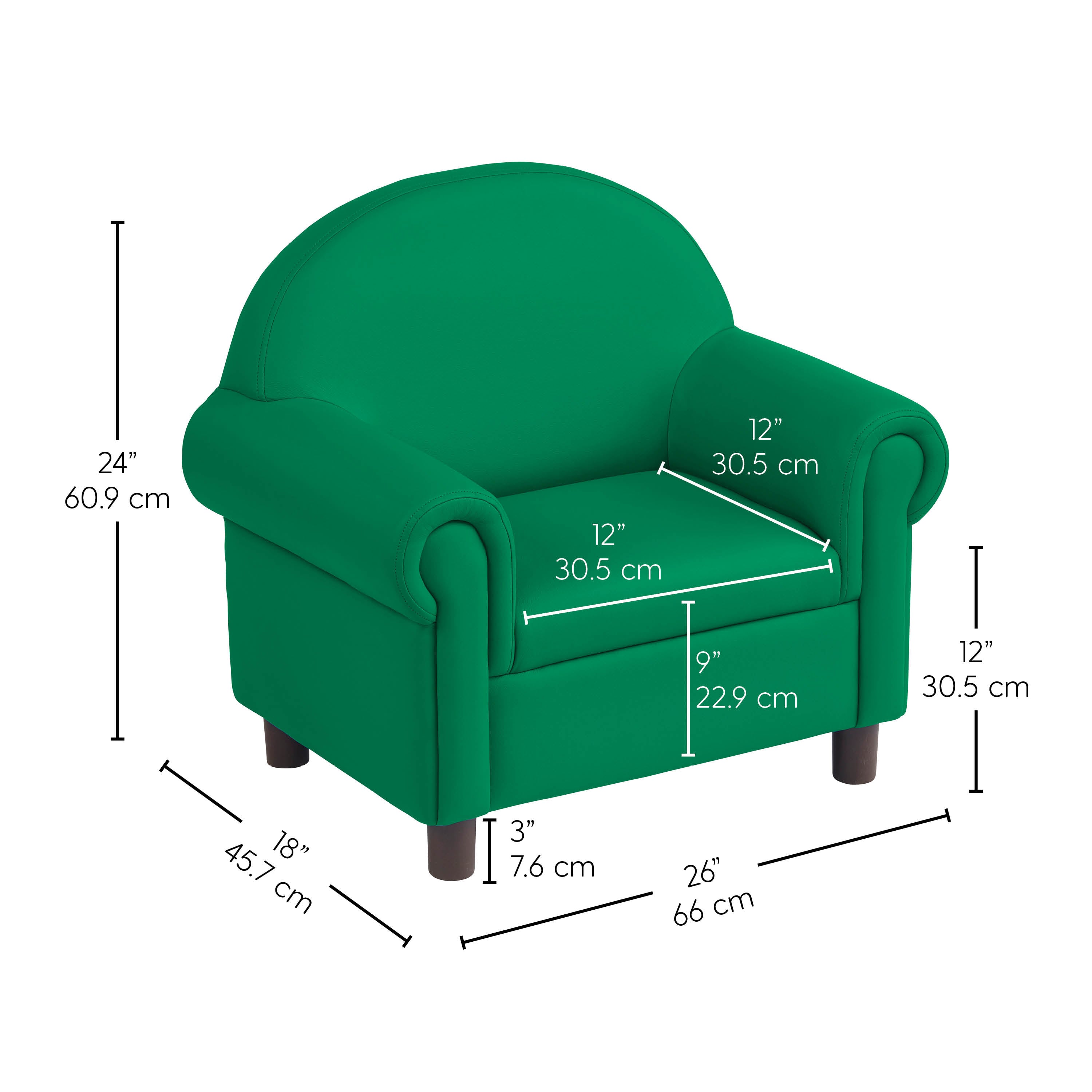 Little Lux Preschool Chair - Green