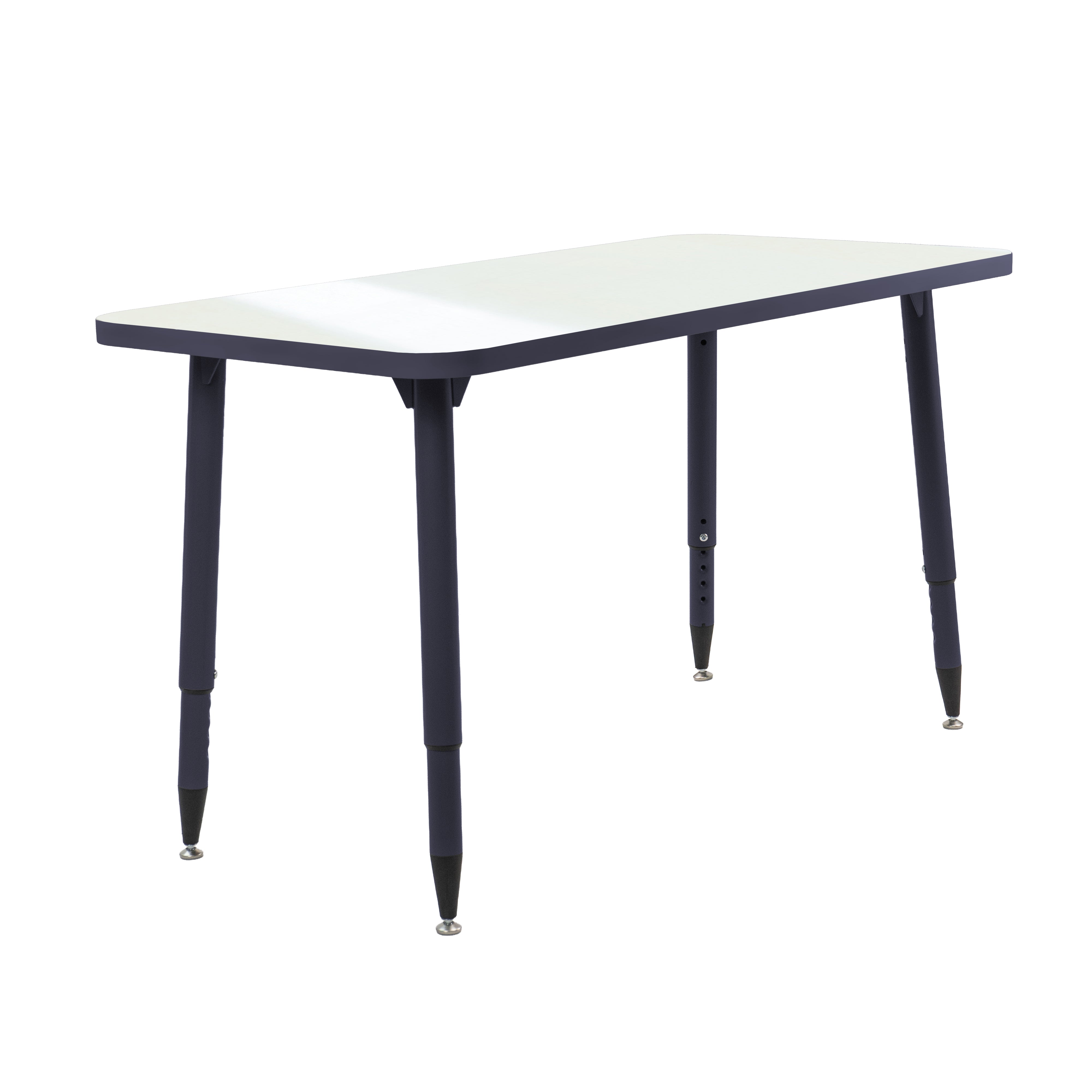 Adapte 24" x 48" Rectangle Dry-Erase Activity Table with Adjustable Tapered Legs - Whiteboard/Navy