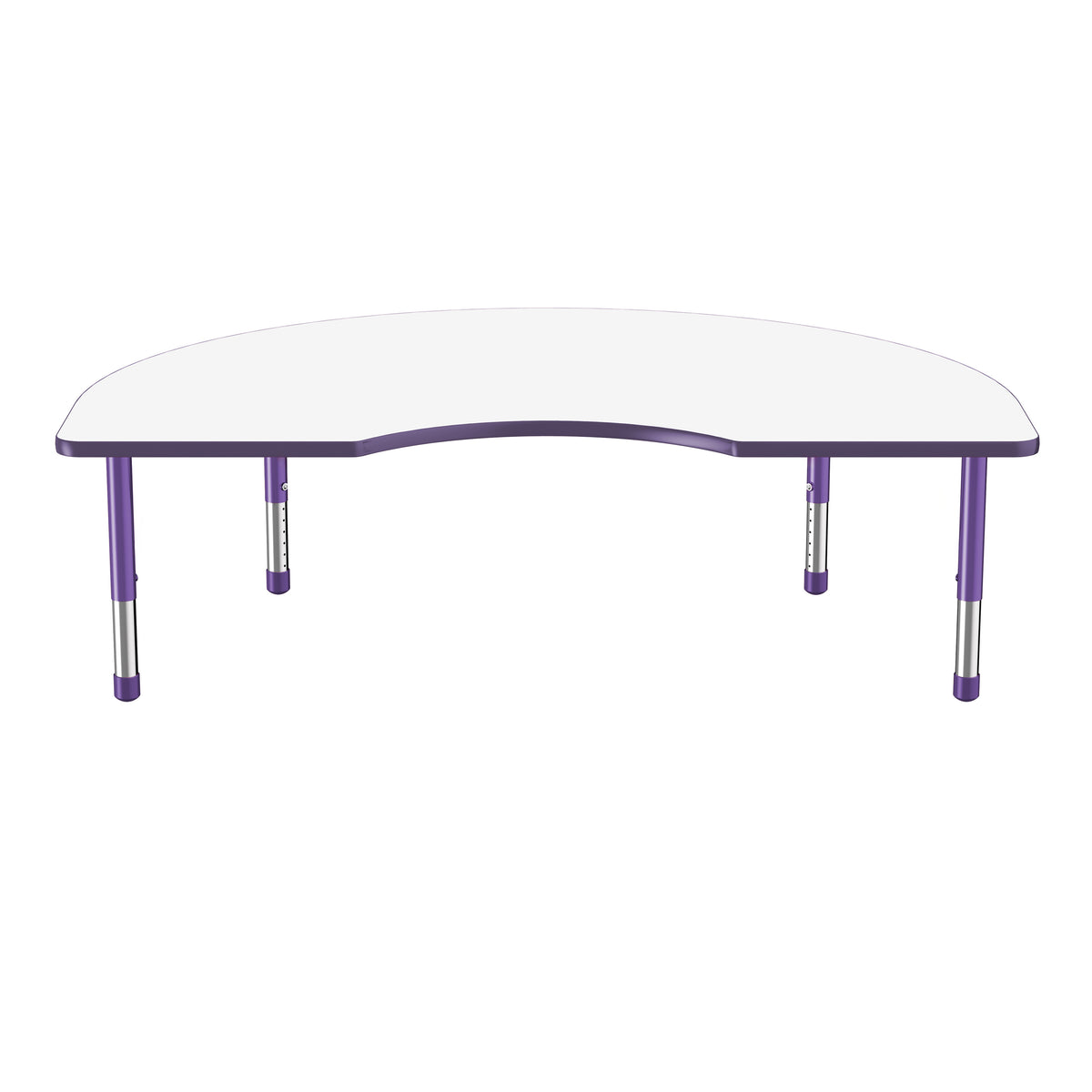 48" x 72" Kidney Dry-Erase Activity Table with Adjustable Chunky Legs - Whiteboard/Eggplant/Purple