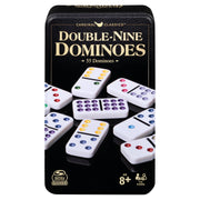 Spin Master Games, Cardinal Classics Double Nine Dominoes Set in Storage Tin, Dominoes for Kids & Adults, Classic Game, 2-6 Players, for Ages 8 & Up