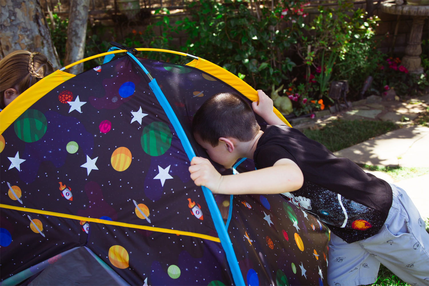 Glow-in-the-Dark Galaxy Dome Tent