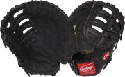 Rawlings Renegade Series First Base Mitt 12.5-Inch Baseball Glove - Right Hand Thrower - Black