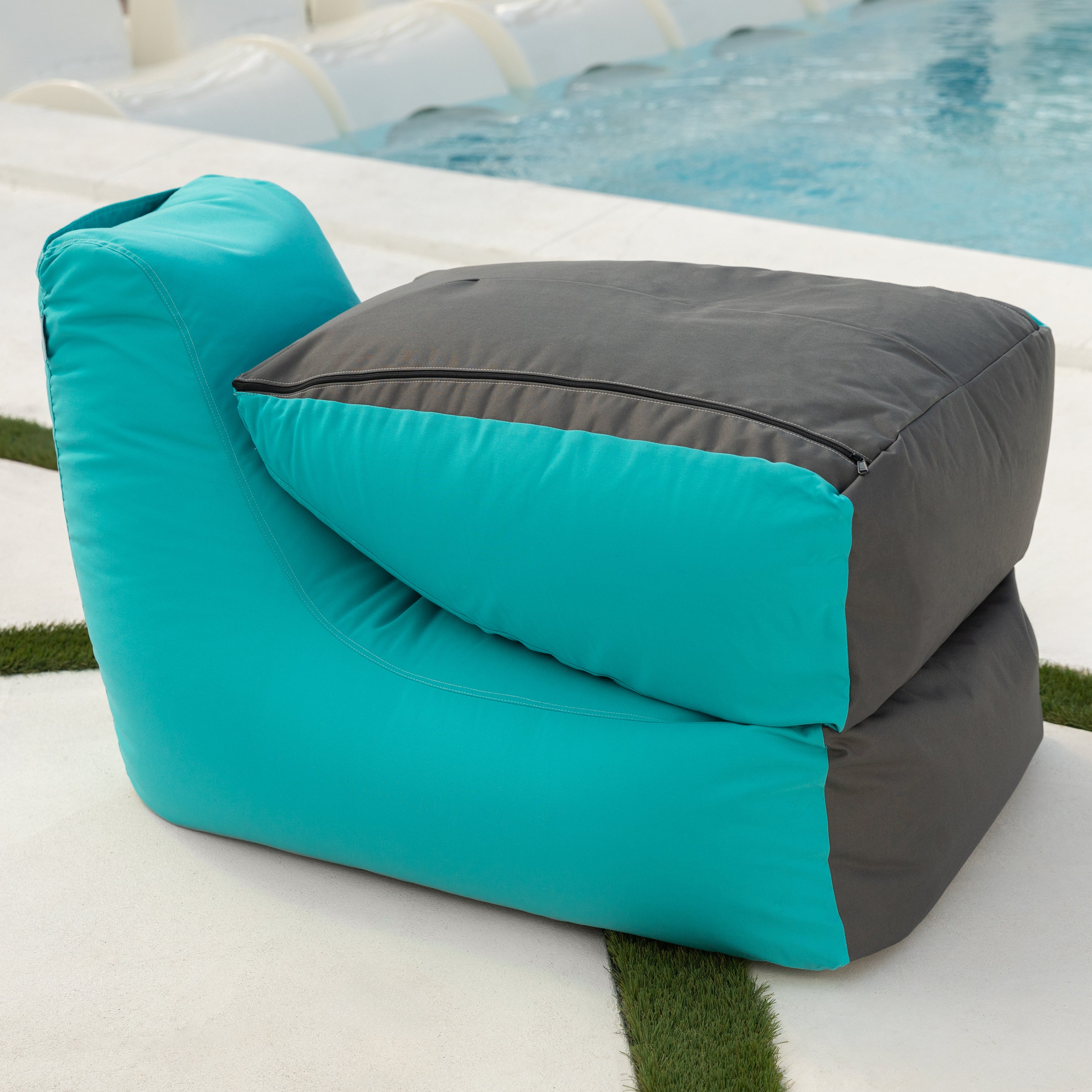 Jaxx Prado Outdoor Chaise Lounge, Light Blue