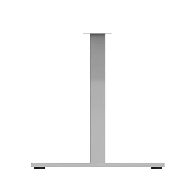 OfficeSource Conference/Multi-Purpose Flat Base T Leg - For 30"D Tops- Set of 2 - Silver