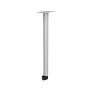 OfficeSource Training Tables Post Leg with Caster - Set of 2 - Silver