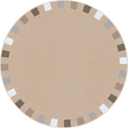 On the Border 7'7" Round area rug in color Neutrals