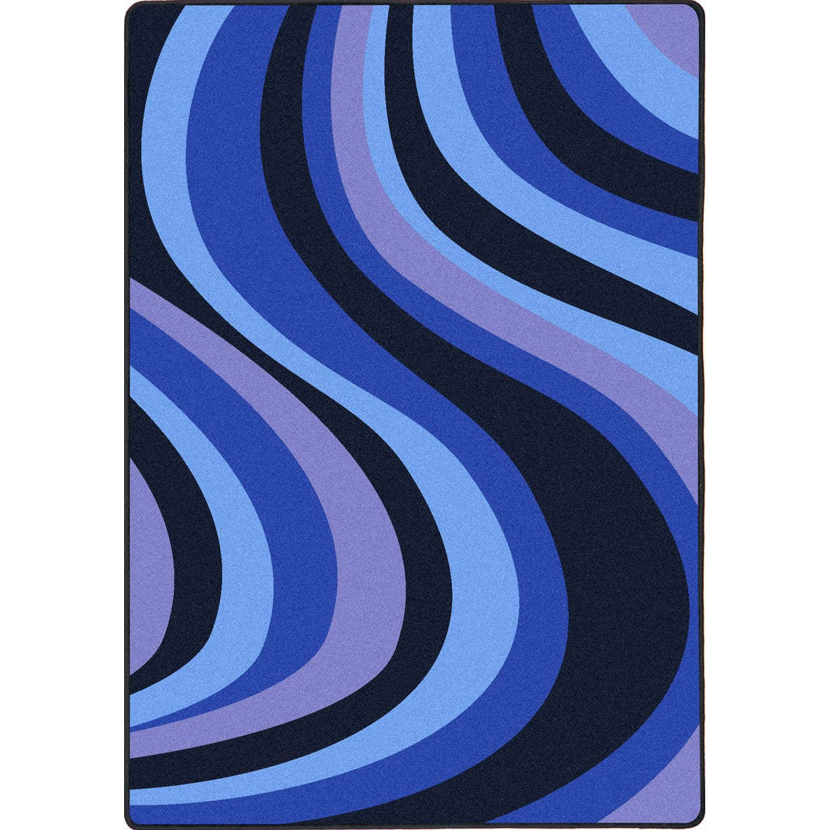 On the Curve 7'8" x 10'9" area rug in color Blue