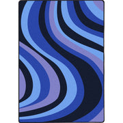 On the Curve 7'8" x 10'9" area rug in color Blue