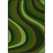 On the Curve 3'10" x 5'4" area rug in color Green
