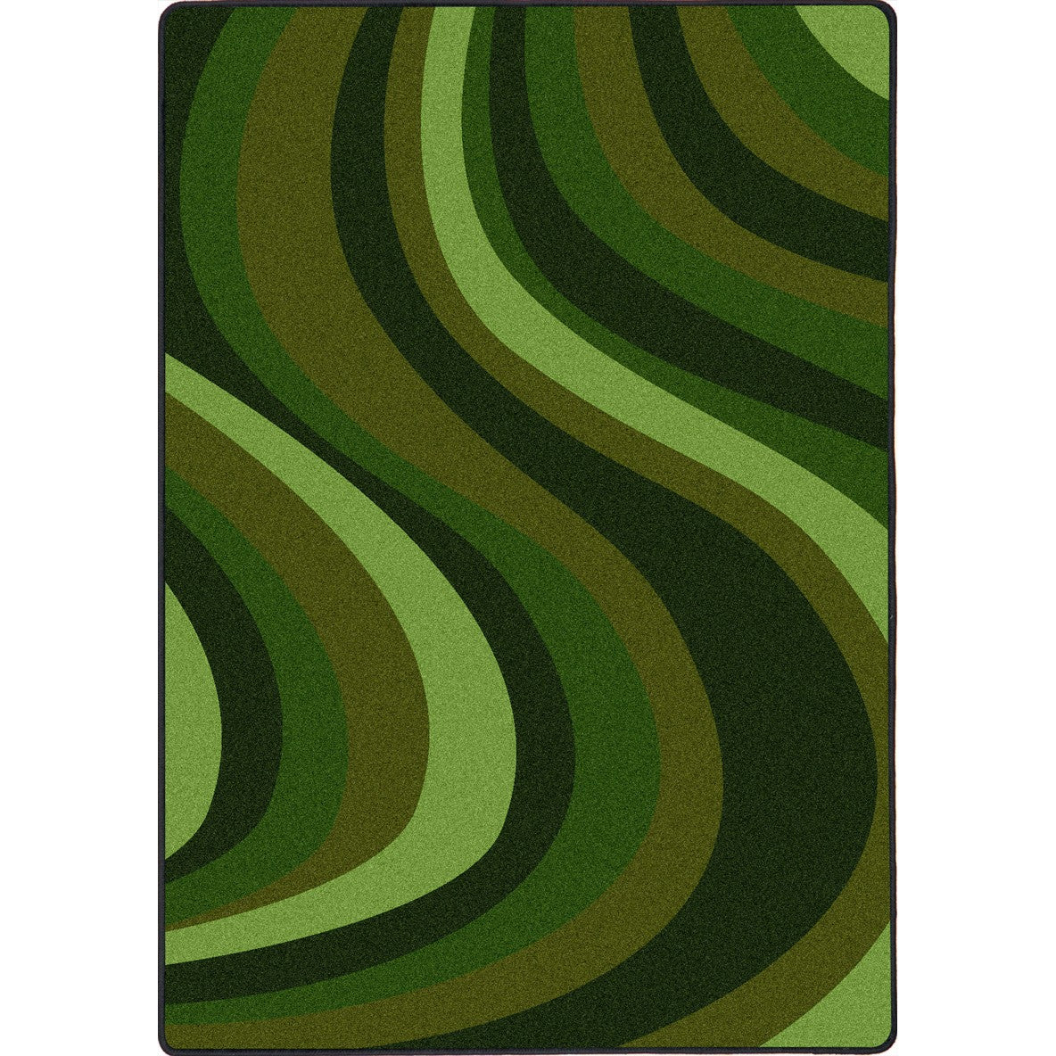 On the Curve 7'8" x 10'9" area rug in color Green