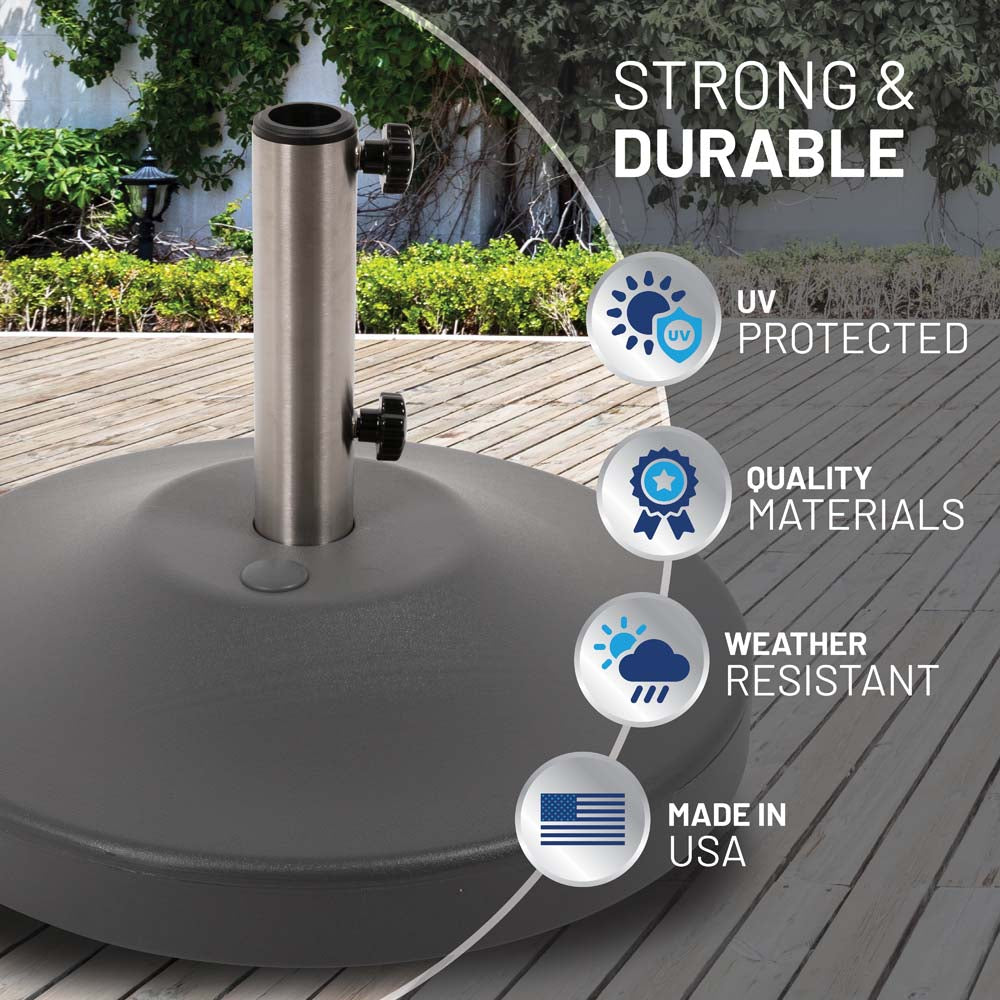 80 lb Free Standing Umbrella Base (Grey)
