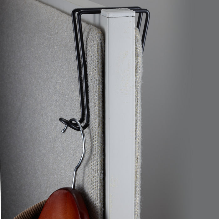 Coat Hook Wire For Cubicle, 1 Sided, Black