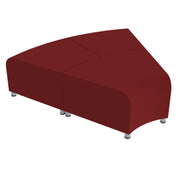 Pro Series Connect Edged Ripplet Backless Seating, 3-Piece Set - Crimson