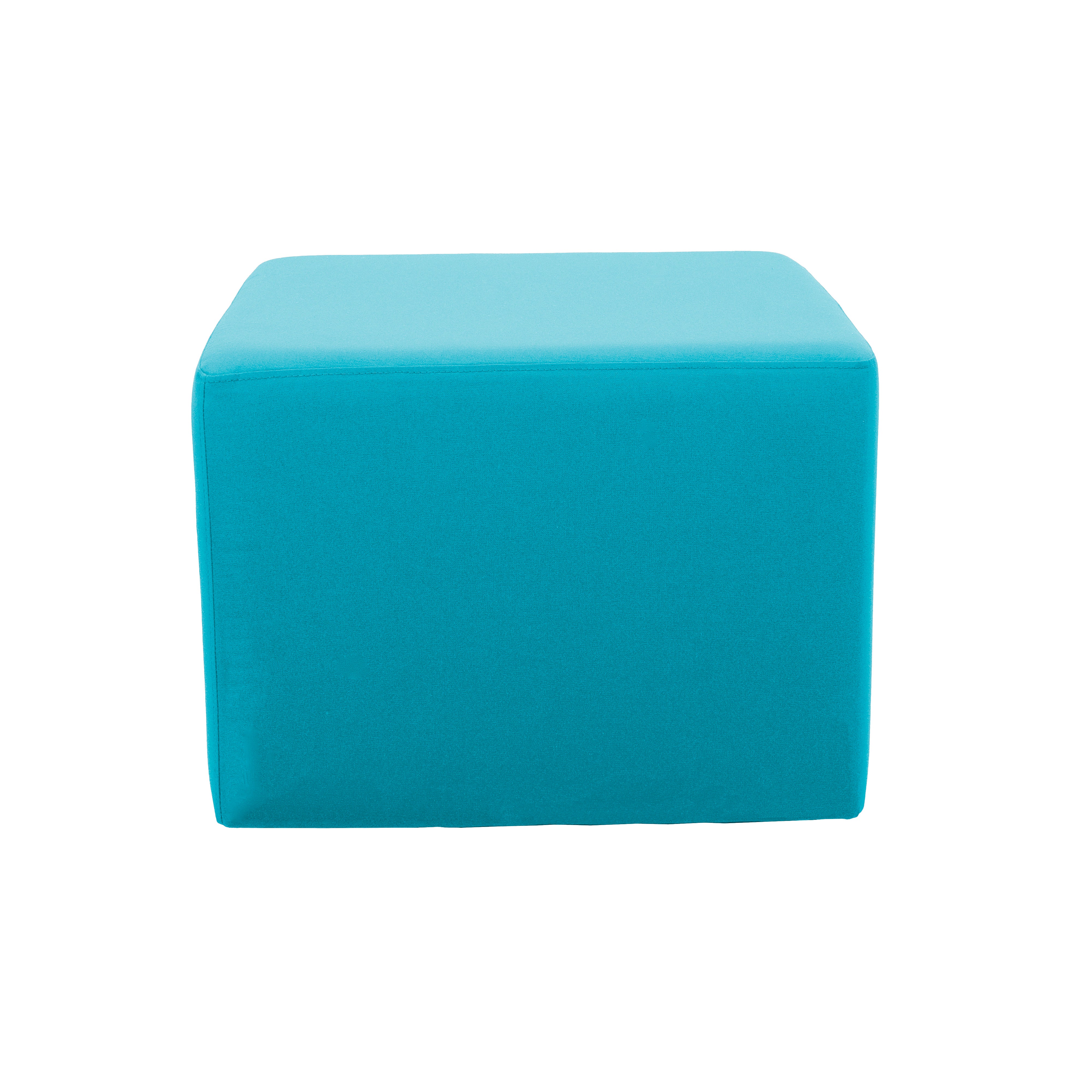 Outdoor 24" Square Ottoman with Sunbrella®, 18" H - Canvas Aruba