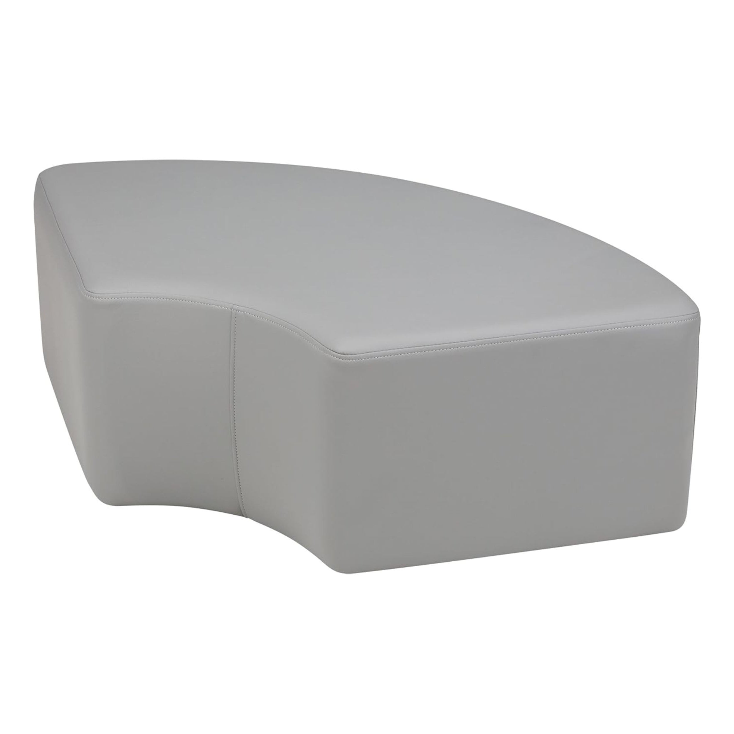 Pro Series Upholstered Quarter Circle Ottoman 12" Height - Gray
