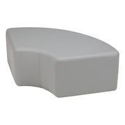 Pro Series Upholstered Quarter Circle Ottoman 12" Height - Gray