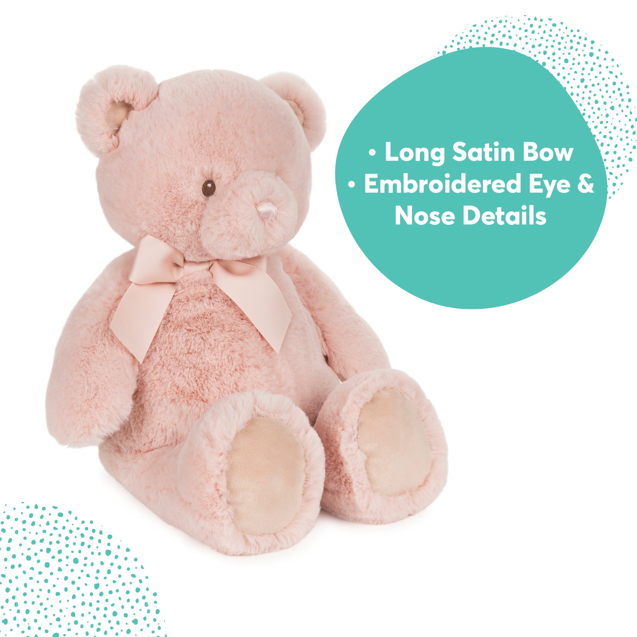 Baby GUND My First Friend Teddy Bear, Pink, Ultra Soft Animal Plush Toy for Babies and Newborns