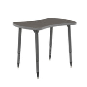 Adapte 25" x 37" Bowtie Thermofused Activity Table with Adjustable Tapered Legs - Cosmic Strandz/North Sea
