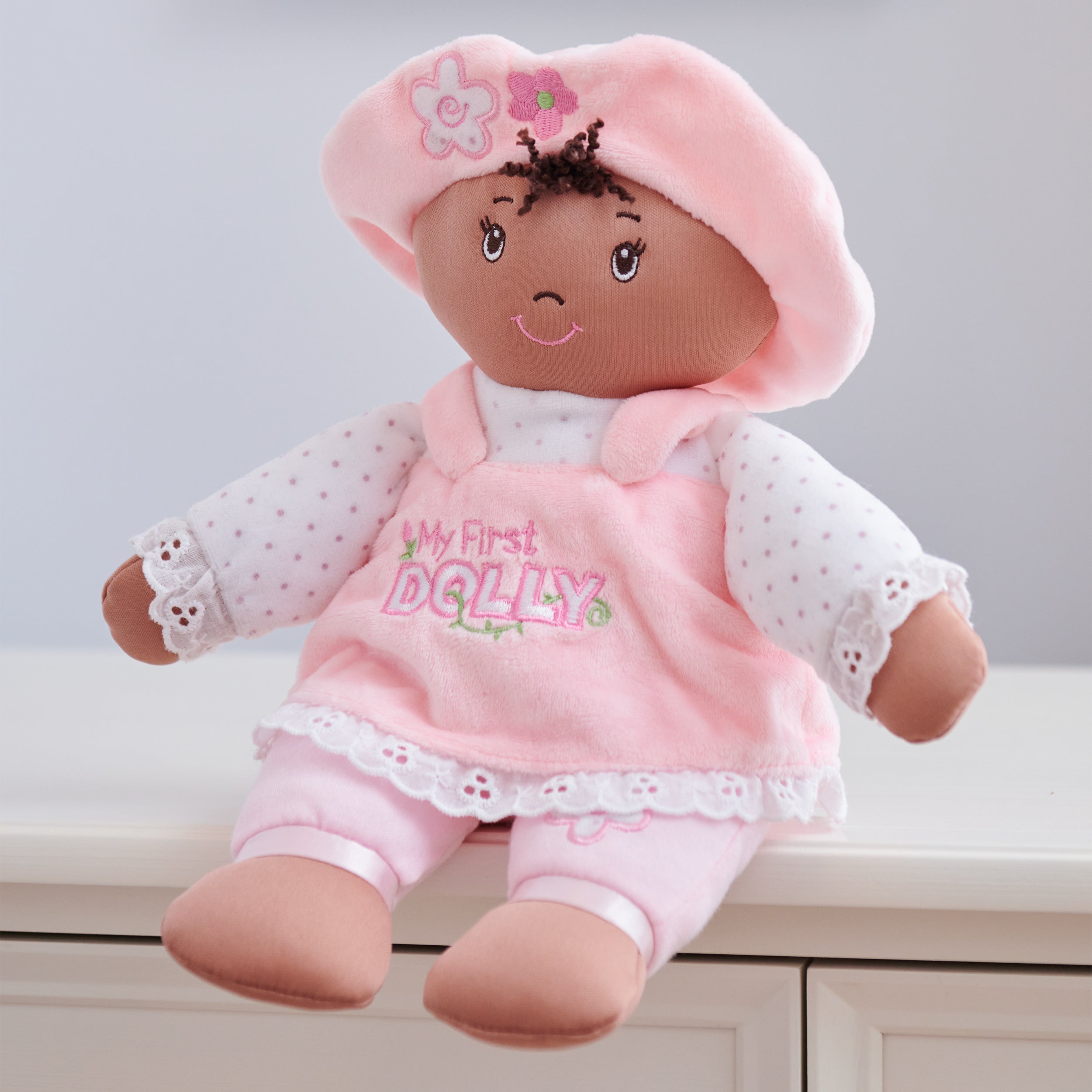 GUND Baby My First Dolly, Plush Doll for Babies and Toddlers, Pink/White, 13”