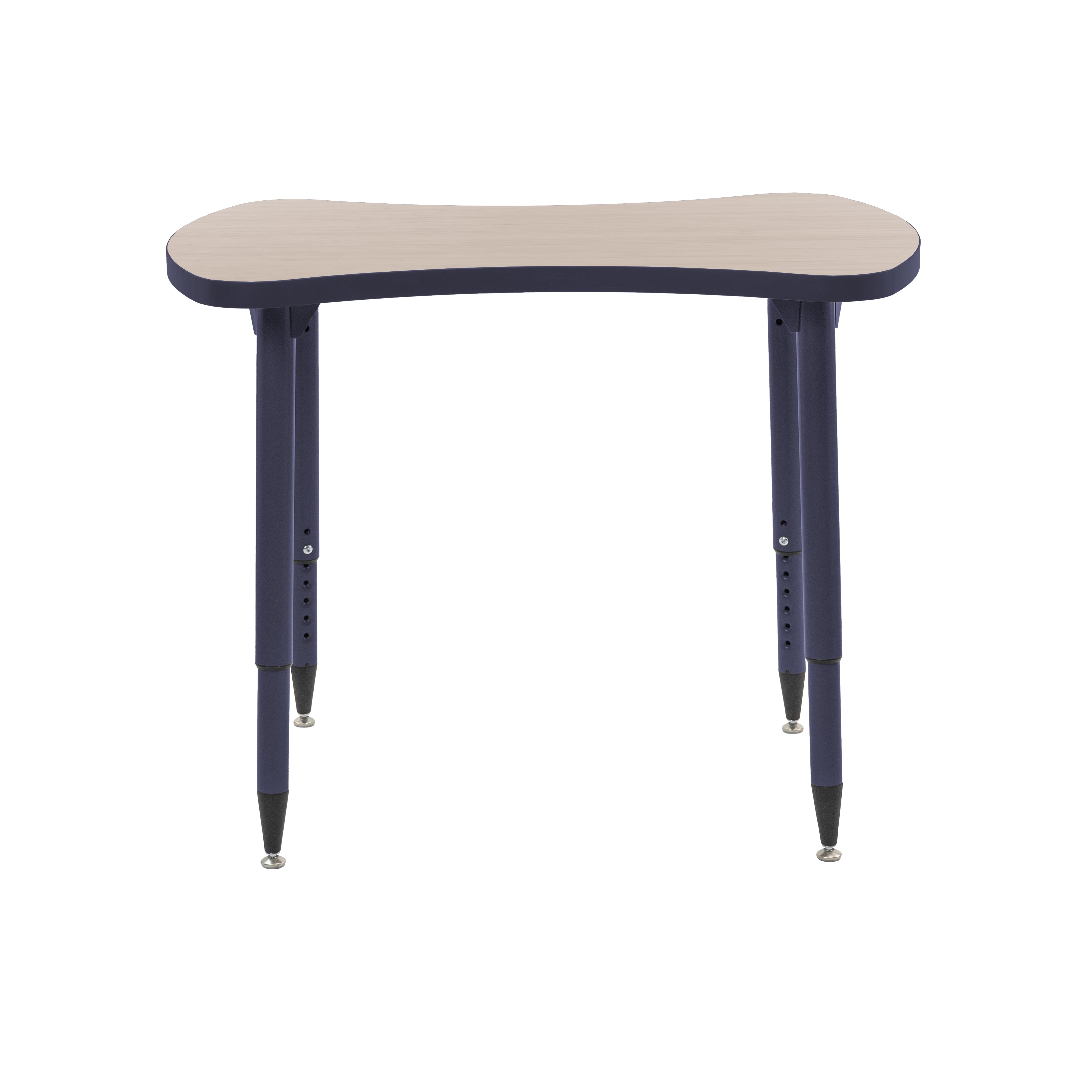 Adapte 25" x 37" Bowtie Thermofused Activity Table with Adjustable Tapered Legs - Asian Sand/Navy