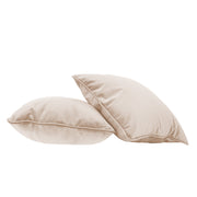 18" x 18" Square Microfiber Pillow with Piping, 2-Piece - Beige