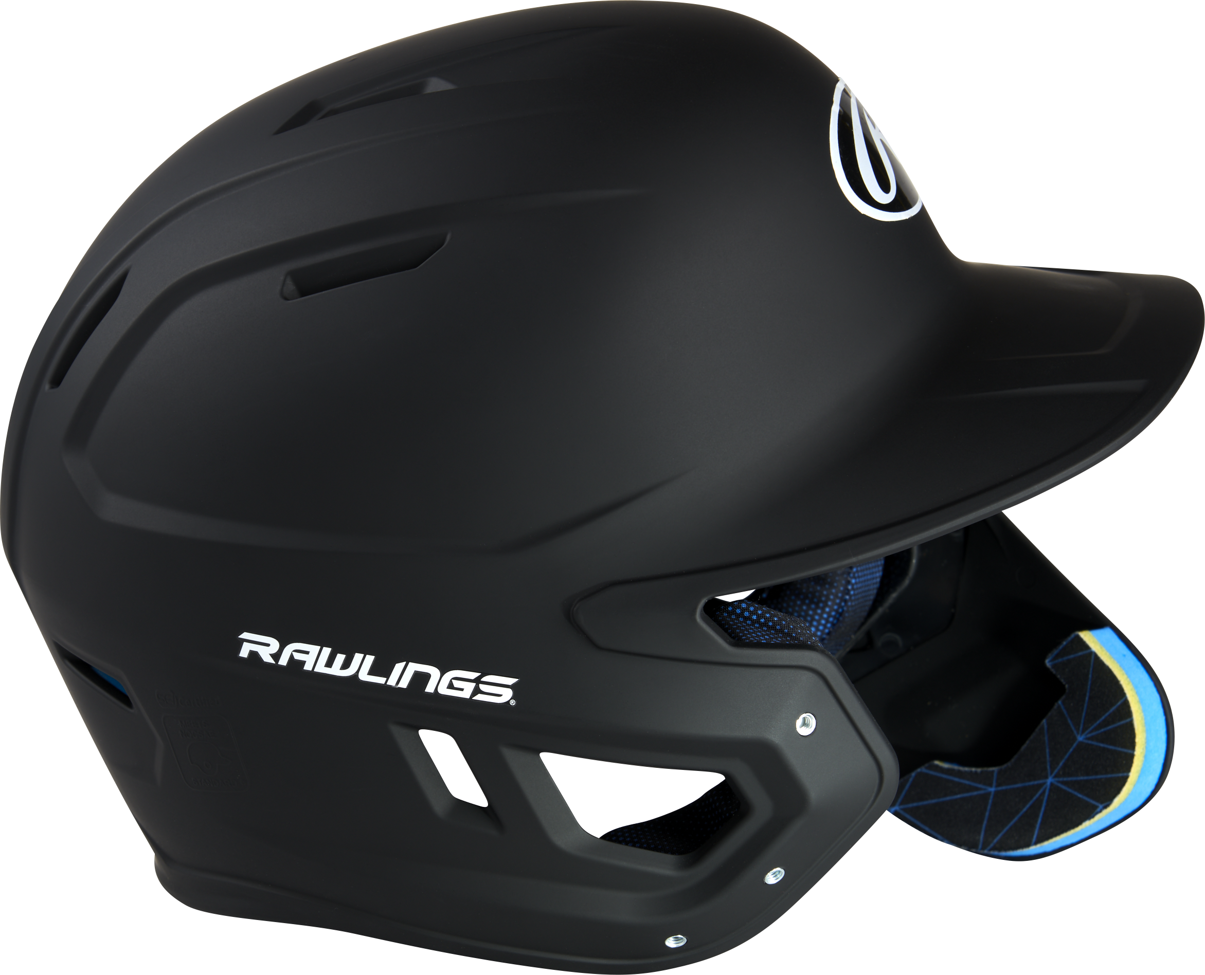 Rawlings Mach Adjust With Rhb Extension Matte Senior Batting Helmet - Black
