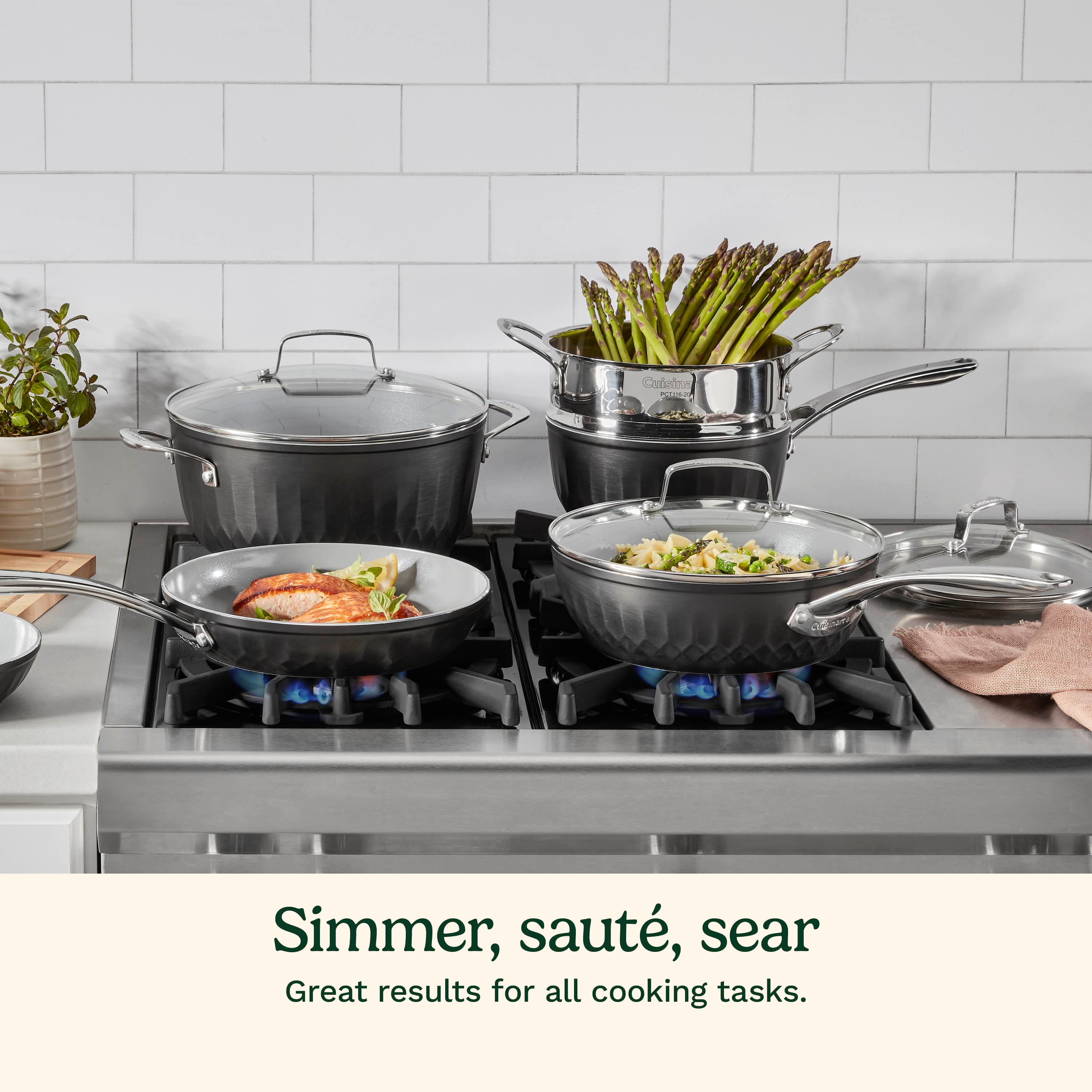 11-Pc Color Impressions Ceramic Nonstick Set