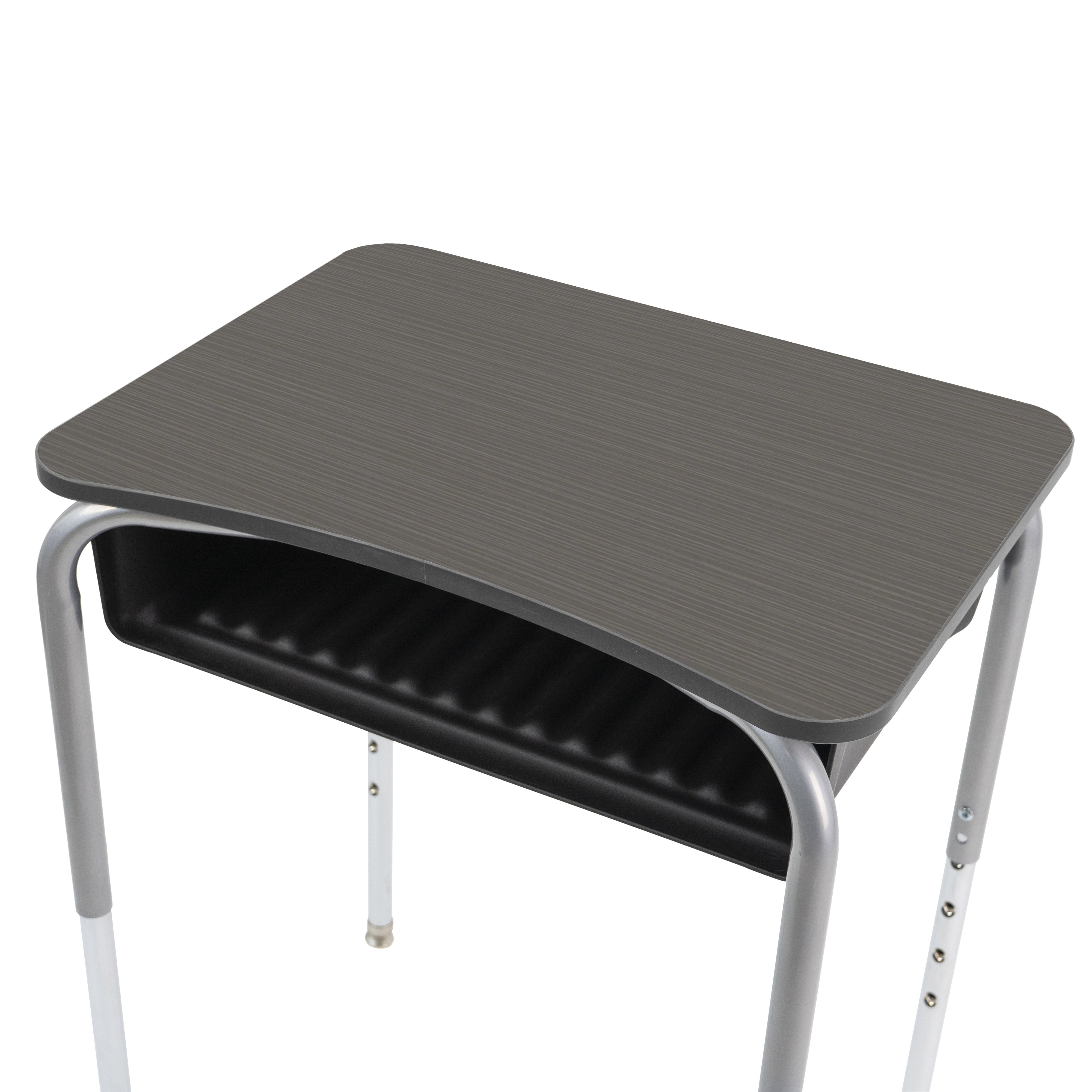 18" x 24" Belly Curve Open Front Desk with Book Box, 2-pack - Cosmic Strandz/Graphite/Silver/Black